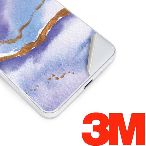 Blue Violet Watercolor Geode Google Pixel 3 Skin